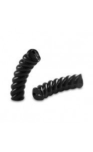 Acrylic Tube Twisted bead 33x8mm Black